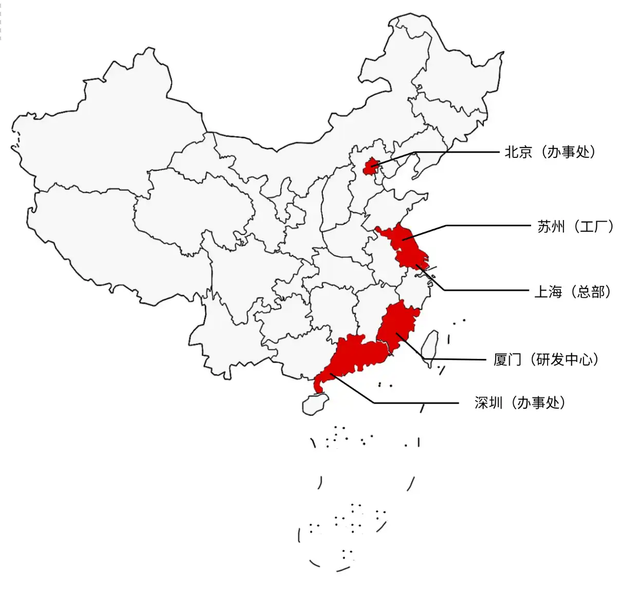 公司地址分布图
